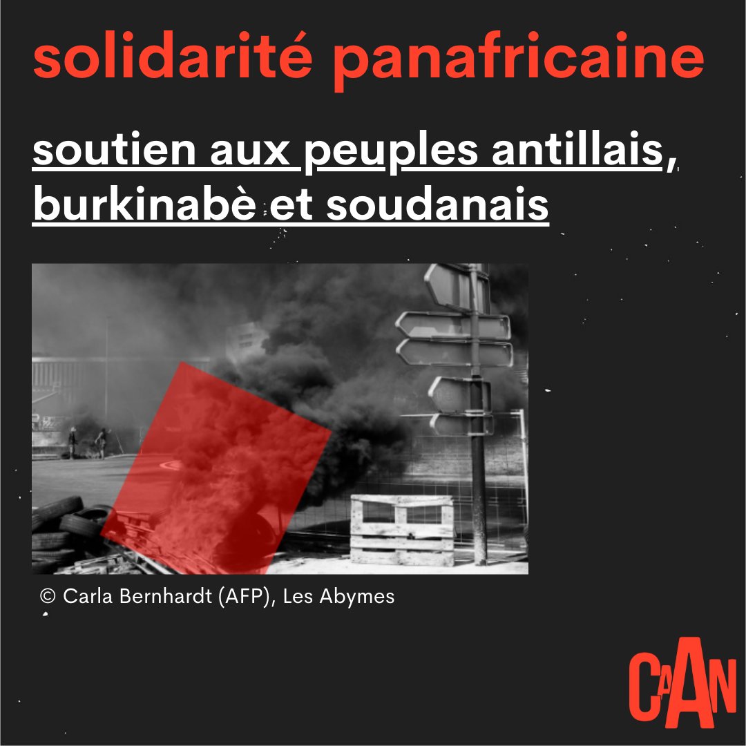 la__caan's tweet photo. La CAAN solidaire des peuples antillais, burkinabè et soudanais qui se lèvent contre les valets de l'impérialisme ✊🏽

"Etre et faire ensemble" implique pour nous de relayer les combats qui se déroulent dans nos communautés partout dans le monde. https://t.co/7NpsesqV8x