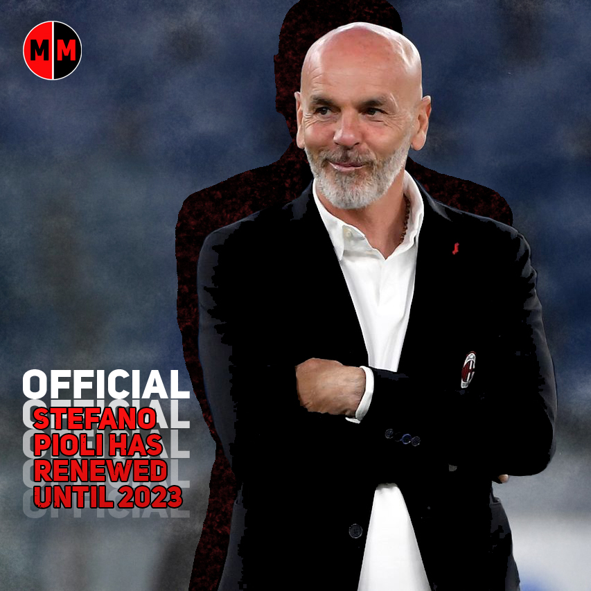 MilanMedia1's tweet photo. Very happy to see Pioli renew until 2023, with an option for another year. It's a good policy to do small extensions with coaches - they have no sell-on value and it's rare that one coach stays at the same club for more than 5 years. 

#ForzaMilan 💪🔴⚫️ https://t.co/g304GHryXE