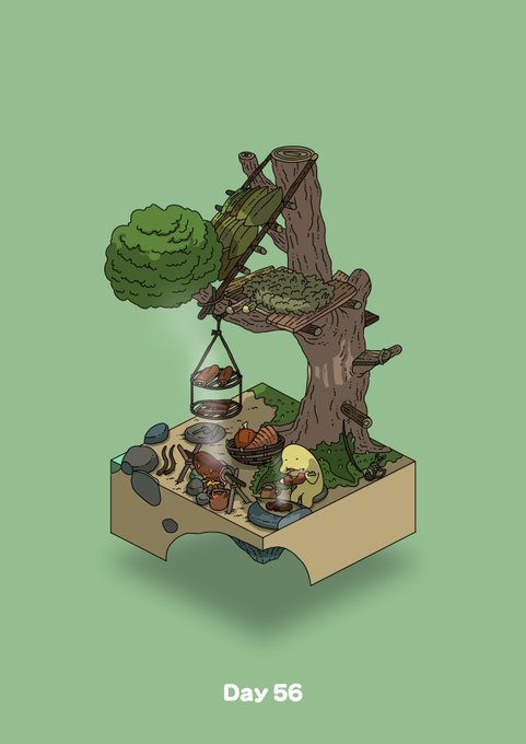 「campfire eating」 illustration images(Latest)