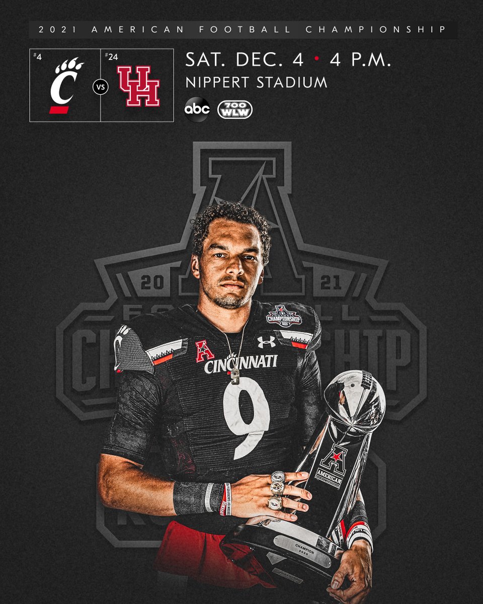 Cincinnati Bearcats on X: There's nothing better than championship football  at Nippert Stadium. @GoBearcatsFB goes for the 🏆 Saturday and tickets are  on sale NOW! ⚫️ WEAR BLACK ⚫️ 🎟:    /