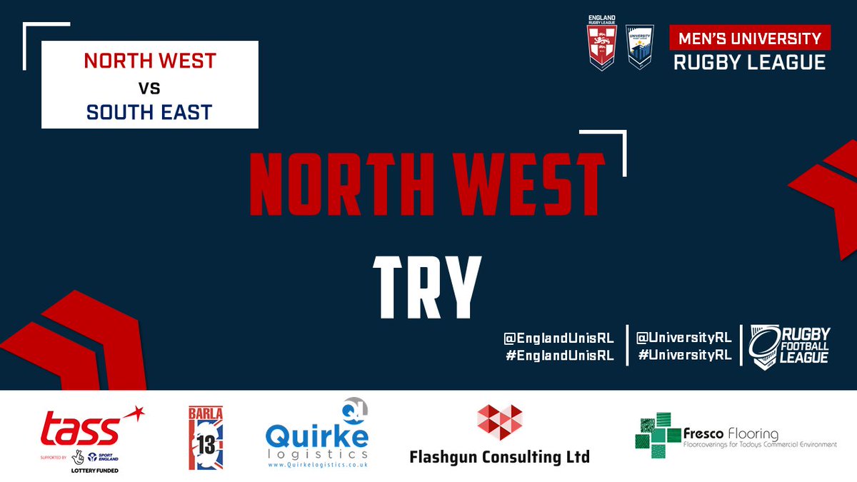 North West 🆚 South West 🏴󠁧󠁢󠁥󠁮󠁧󠁿

18 Min #9 Kellen Wood takes the offload to go under the posts!

20-0

#EnglandUnisRL
