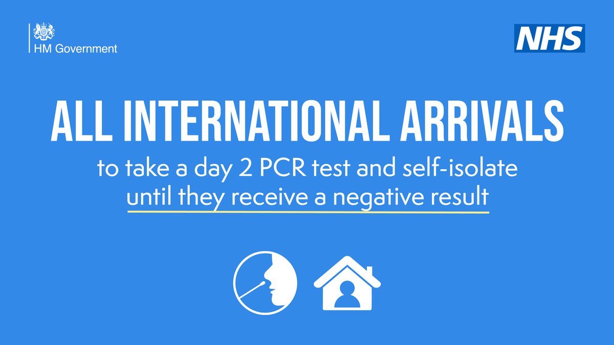 uk prime minister on twitter covid update all international arrivals entering england must take a day 2 pcr test and self isolate until they receive a negative result https t co buqcuzkfmb twitter