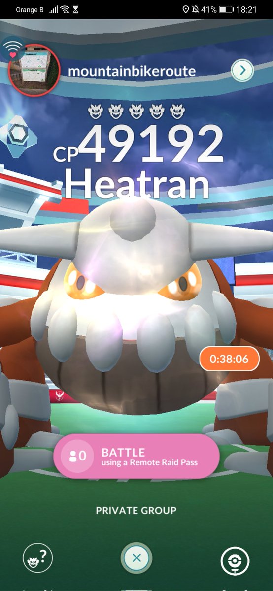 GossuinMattias's tweet photo. Heatran raid code 1692 9818 4923 #PokemonGoRaids #heatran #PokemonGO https://t.co/xRDxwK4PPJ