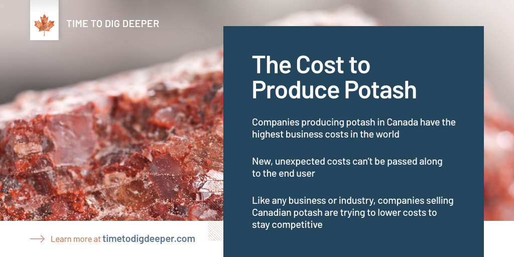 mosaicincanada's tweet photo. A βtonneβ of one-sided π¨π¦-only costs are adding up for producers mining Canadian potash, making it easier for global competitors to sell more potash and expand. ππ
#timetodigdeeper #potash #Canada #mining https://t.co/JdCqUhYXNA