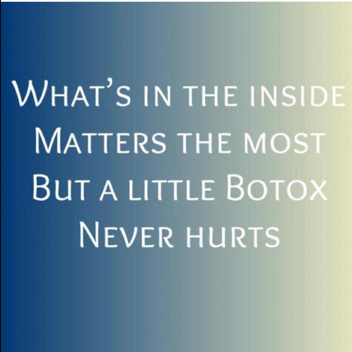 That's why we put the Botox into you, so it can be with the other things that matter. 

#michiganmedspa #detroitbeauty #medispa #dearbornmedspa #peridotmedspa #peridothealthandwellness #detroitmedspa #Botoxmemes #Botox