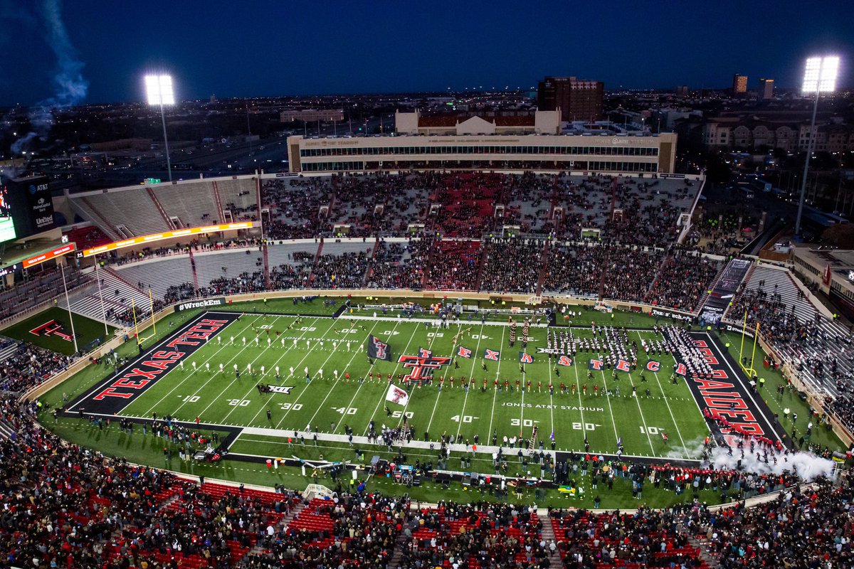 After a great talk with <a href="/jkbtjc_53/">James Blanchard 🌵</a> I am blessed and honored to say that I’ve received a scholarship offer from Texas Tech University!!! 🖤❤️<a href="/Coach_Hughes2/">Coach Hughes</a> <a href="/CoachVanTheMan/">Steve Van Meter</a> <a href="/CoachB_Morgan/">Coach Morgan</a> <a href="/WeissFootball/">Weiss Football</a>