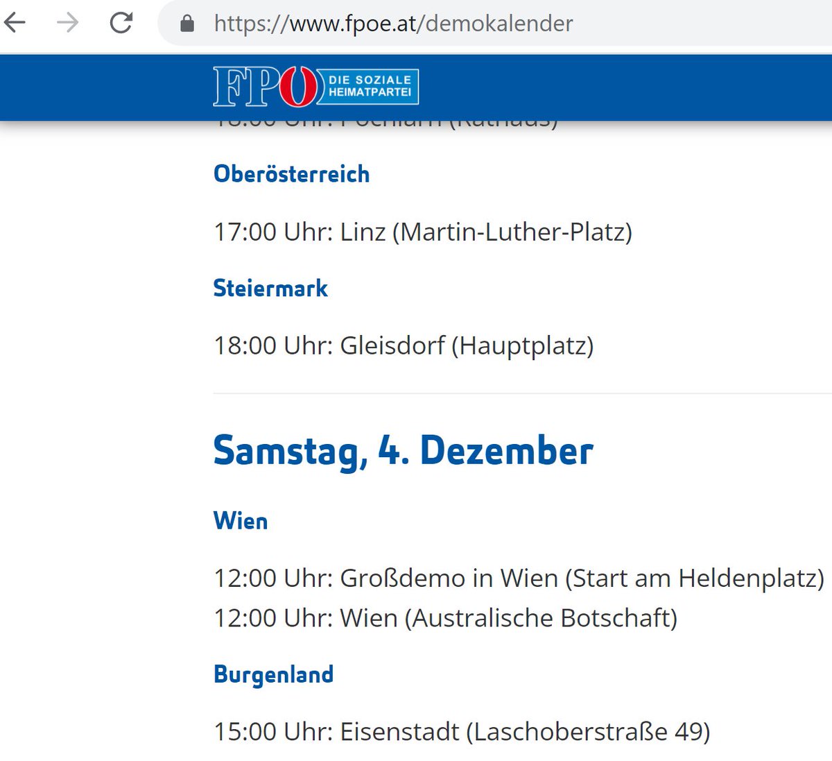 msulzbacher's tweet photo. Nicht ganz unerwartet macht die FPÖ nun Werbung für eine kommende Demo der Corona-Querfront rund um Gottfried Küssel. #Normaleleute https://t.co/obeE8sgIPX