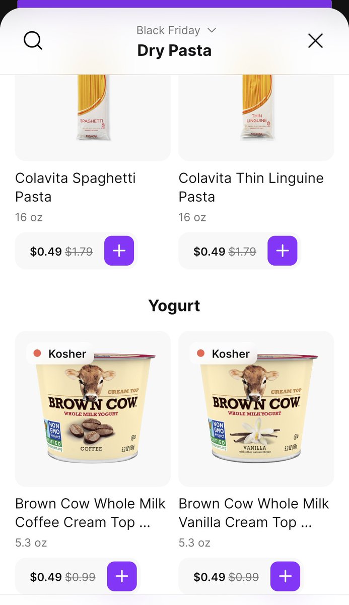 Nothing says holiday shopping like deals on extremely fast delivery of dry pasta at 70% off