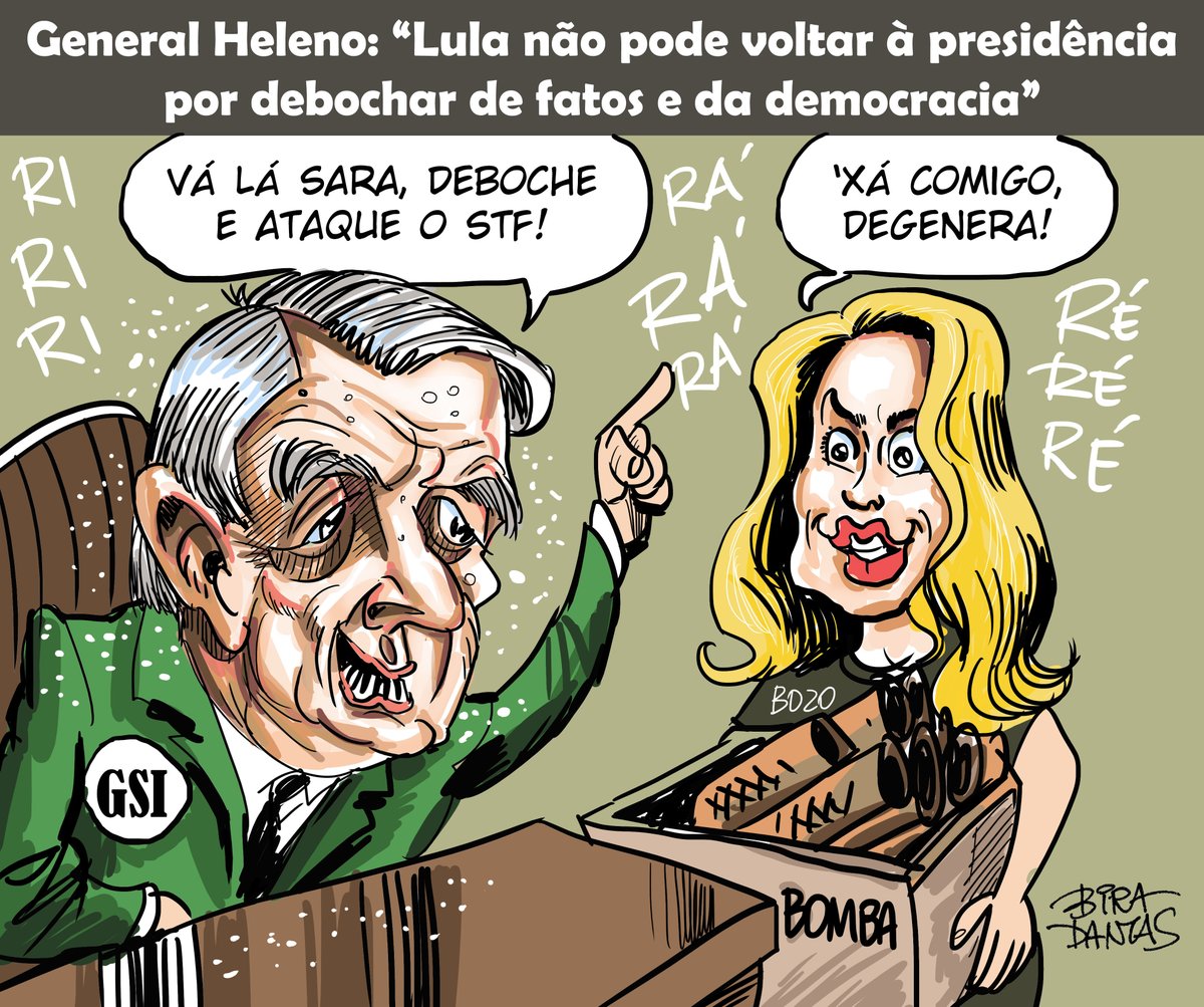 BiraCartunista's tweet photo. #Chargeada
#GeneralHeleno #SemNoção
#DemocraciaJáForaBolsonaro
#ChargePolítica
AQC 
ASSOCIAÇÃO DOS CARTUNISTAS DO BRASIL 
GRIFO jornal de humor 
Revista Pirralha 
Cartunistas contra o golpe 
Grafar 
#CPIdaCovid
#ImpeachmentDeBolsonaroUrgente #revistapirralha https://t.co/PVcP0kyflv