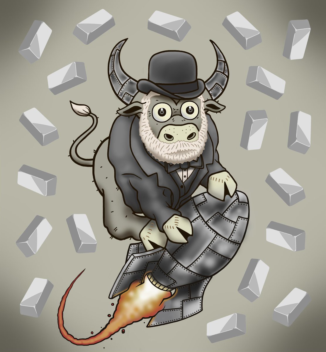 wallstmemes's tweet photo. HISTORICAL WALL ST BULLS! Exclusively available at NFT BAZL on Tuesday: https://t.co/sMK1b4UUfC https://t.co/8YGAvU8YN2