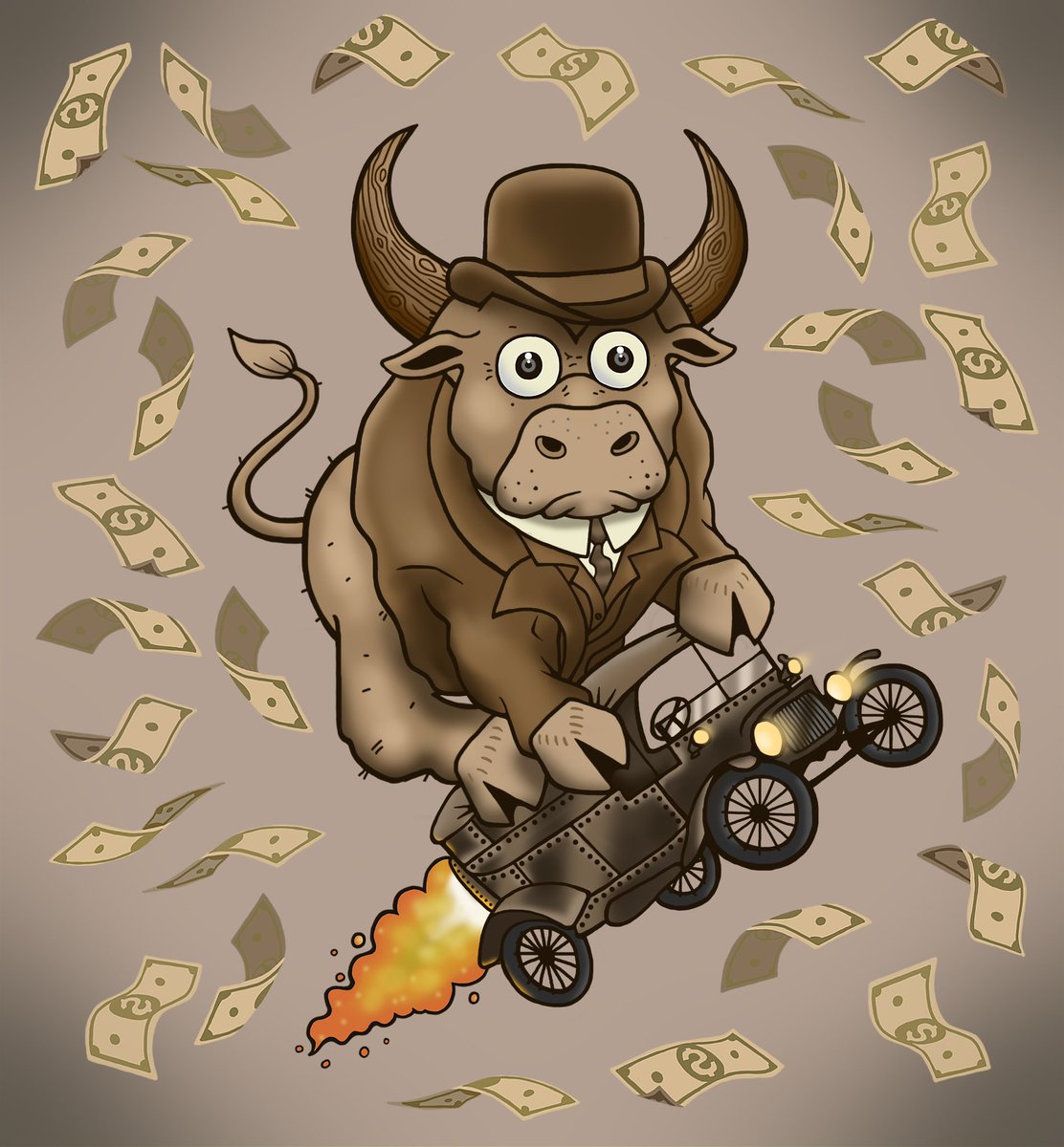wallstmemes's tweet photo. HISTORICAL WALL ST BULLS! Exclusively available at NFT BAZL on Tuesday: https://t.co/sMK1b4UUfC https://t.co/8YGAvU8YN2