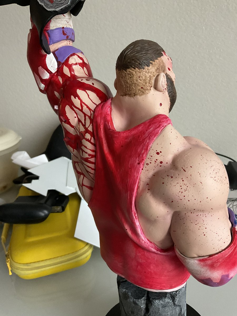 #deathmatchking @MattCardona sculpture that I finally finished! I got it signed today @WrestleCade . So glad to be back. #wrestling #gcw #WWE #WWERaw #wwesmackdown  #scratchthatfigureitch