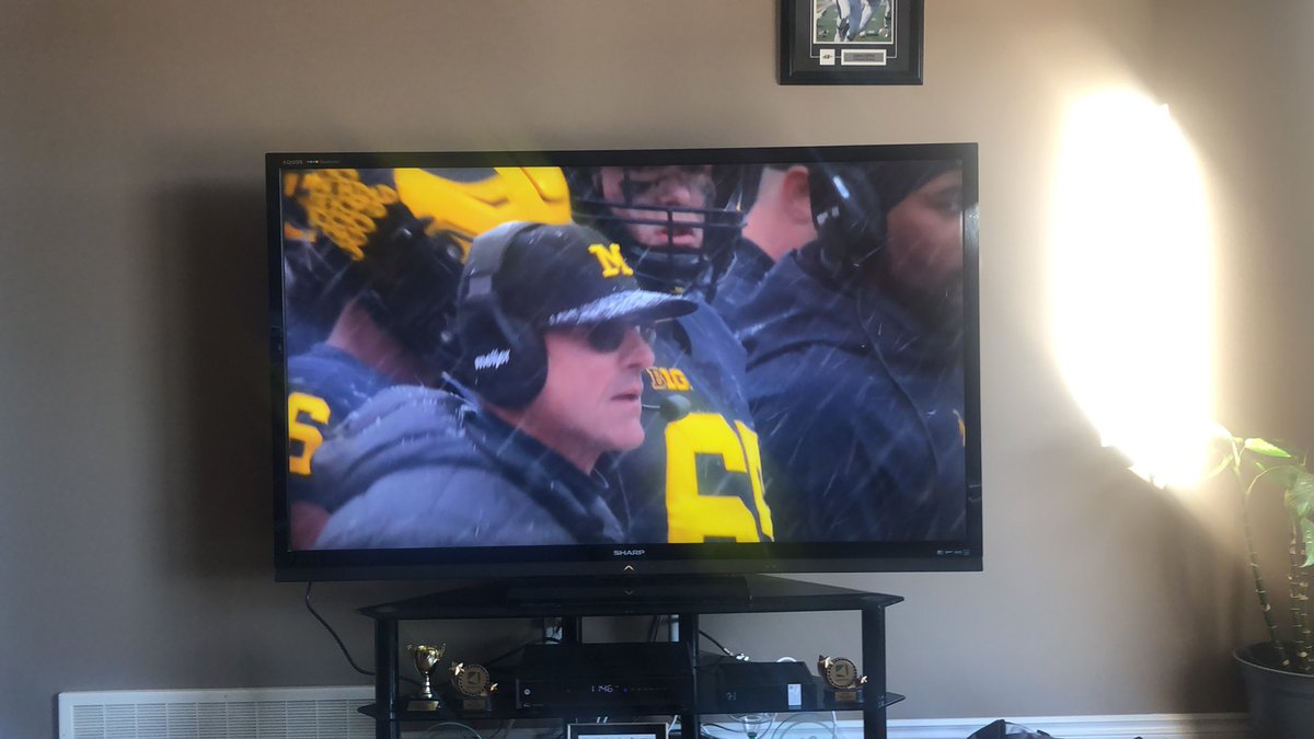 Watching the big game! Go Michigan!