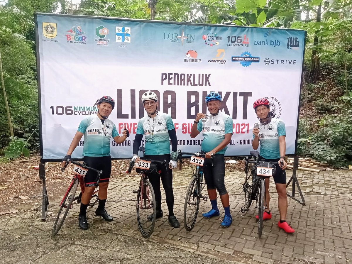 medimochdie's tweet photo. Five hills of suffering (106 minimum cycling) COT Finisher.

1. Bukit Hambalang
2. Gunung Pancar
3. Bojong Koneng KM 0
4. Rainbow Hills
5. Gunung Geulis https://t.co/4JXII6YNjT