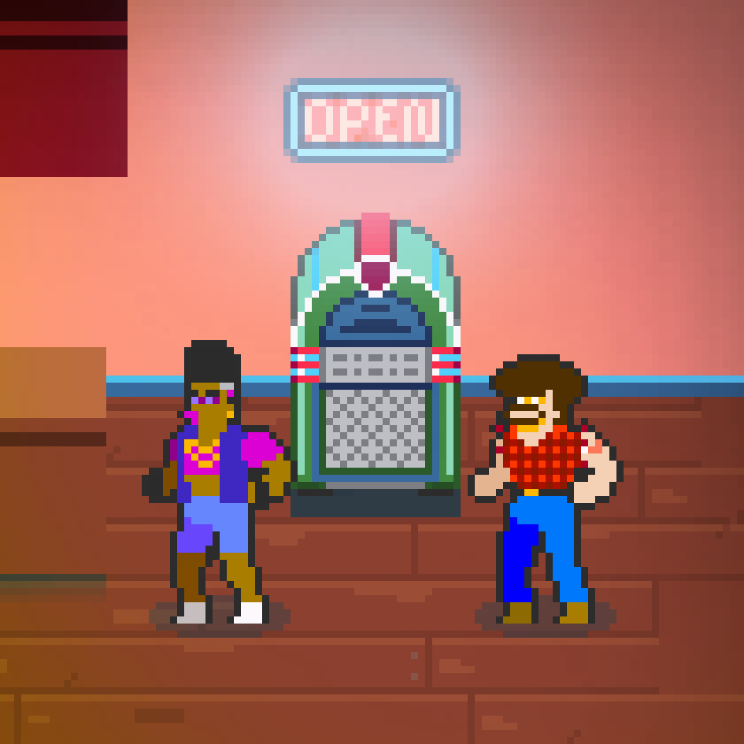 There can't be a jukebox hero without a few villains to stop the music. Here are some enemy sprite tests for #screenshotsaturday &amp; our game #Roundhouse
#pixelart #gamedev #indiedev #indiegamedev #videogames #gamedevelopment #gaming #gamedesign #game #beatemup  #sidetangentgames