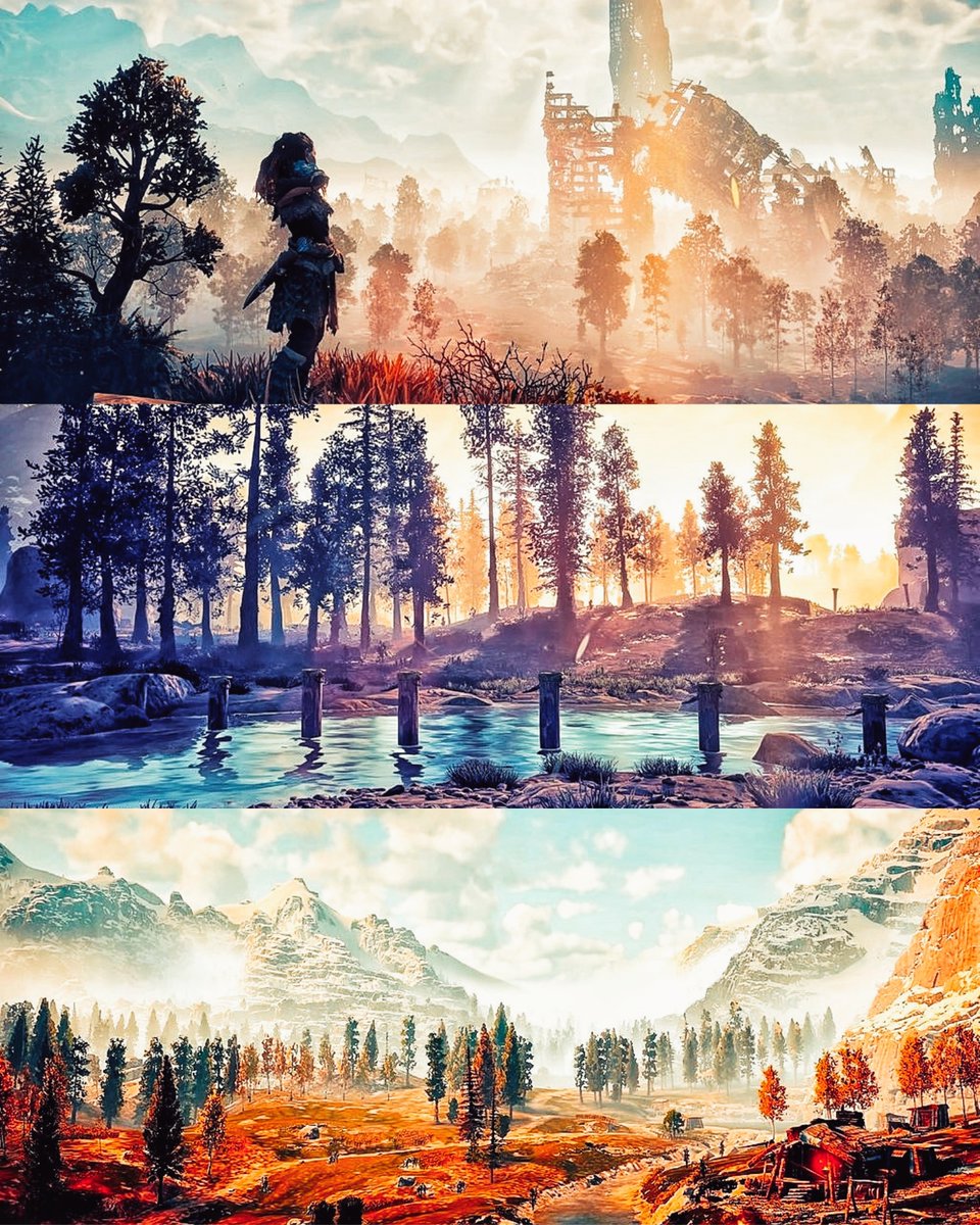 UVioletra's tweet photo. Triptych On HZD 
💜💙💛🧡

@Guerrilla
#HorizonZeroDawn 

Pages to Follow-
#VGPUnite #ArtisticOfSociety #GamerGram #VPEclipse #WorldofVP #ZarnGaming #VirtualPhotography #GamerGram #AestheticMotion https://t.co/74dRPSzb7C