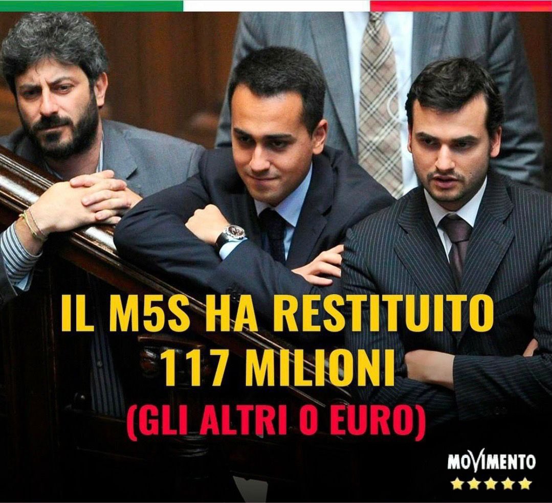 carlosibilia's tweet photo. Da quando abbiamo messo piede nel Parlamento come MoVimento 5 Stelle abbiamo restituito 117 milioni. Gli unici a farlo.

Nei prossimi giorni verrà decisa anche la destinazione degli 8 milioni accantonati negli ultimi mesi grazie al taglio degli stipendi. https://t.co/ApR9jUysrd