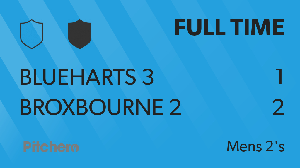 broxbourne_hc's tweet photo. FULL TIME: Blueharts 3 1 - 2 Broxbourne 2
#BLUBRO #Pitchero
https://t.co/bi3BOrnh8L https://t.co/gCU7LJXkS8