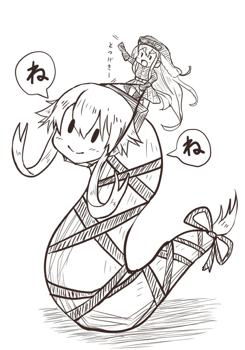 前に描いたゆらむしと妖精さん 
