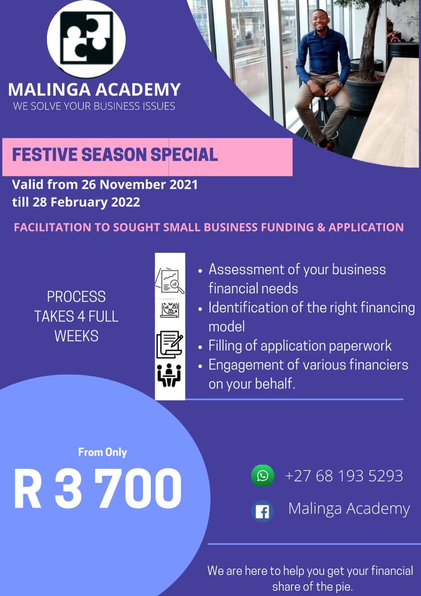 SelloMalinga's tweet photo. @djsbu @mofaya_official For early phase small businesses looking to raise funds.

 Whatsapp: 068 193 5293

#DJSBU
#startupbusiness #startupjourney #businessfunding #smmes #entrepreneurship https://t.co/iAdfiZcpVB
