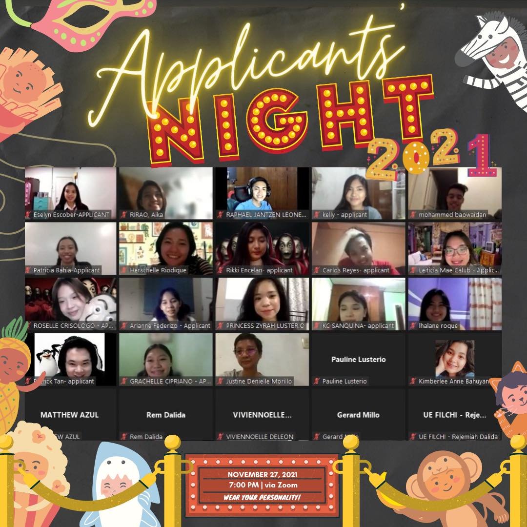 UEFCDSA's tweet photo. FILCHI APPLICANTS NIGHT 2021
Batch 50, congratulations on your very first FilChi event!
The application process is a long and tiring road but in the end it will all be worth it. Have fun and always remember, NEVER QUIT!
#FlyHighSoarHighAimHigh
#FilChi50
#BeOurYellow https://t.co/fc8M7pcFmb