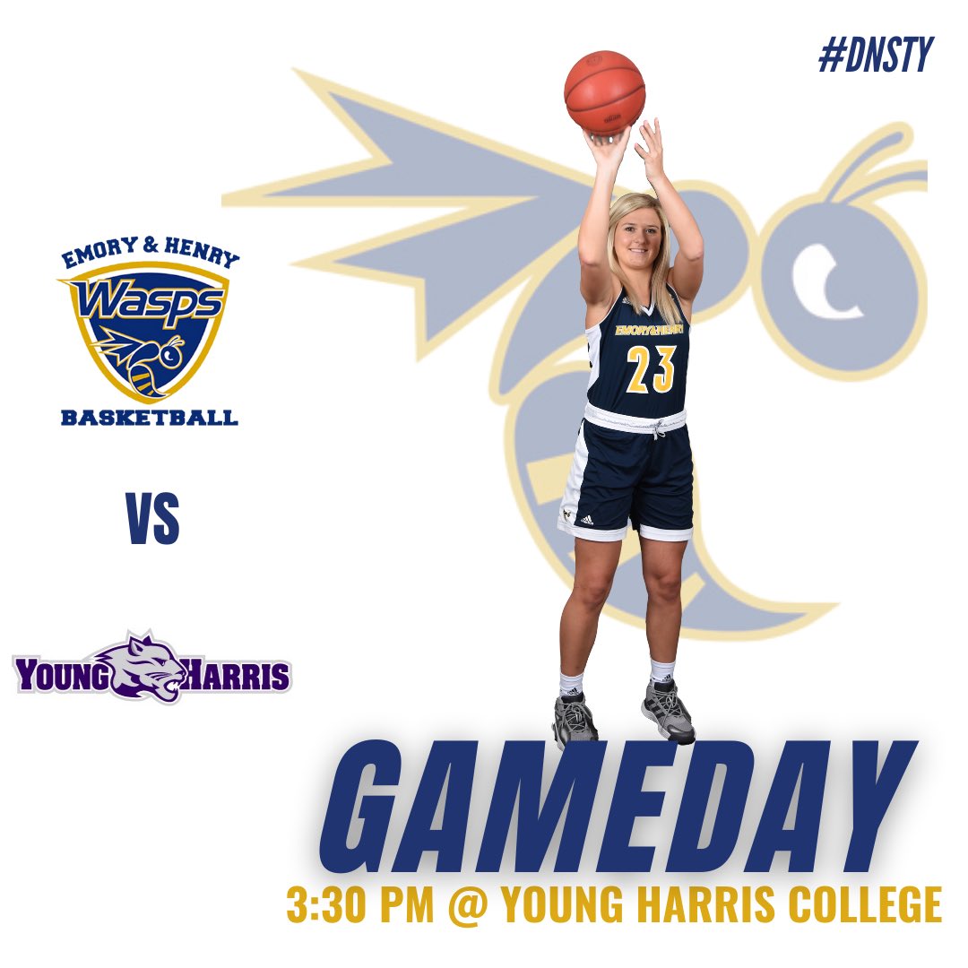 EmoryHenry_WBB's tweet photo. Itβs Gameday! Tune in at 3:30pm to cheer on EHCWBB as we take on Young Harris! #gowasps #dnsty #ehcwbb
β’
π: Young Harris, GA
π: Young Harris College
πΊ: https://t.co/Kqxn0TucGL https://t.co/JalJy5J2sB