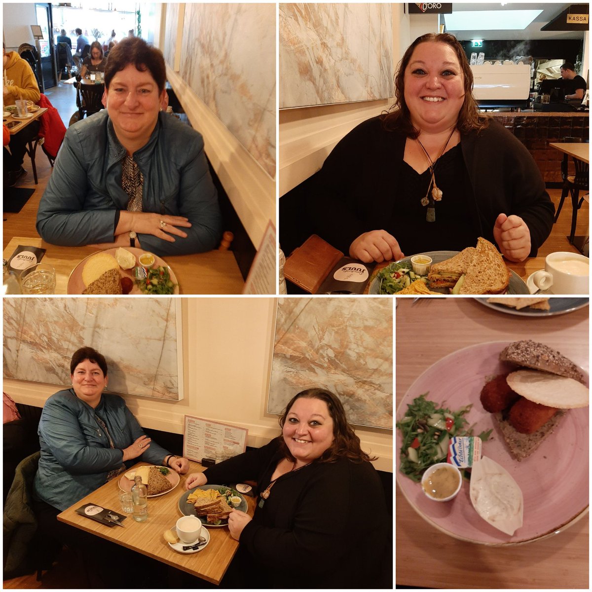 RoelofsLenny's tweet photo. Gezellig kennis gemaakt met Cheryl van @amstelveen_sp! Lekker gekletst en geluncht bij #Juuls in Gouda! We gaan elkaar snel weer zien, als "strijders tegen onrecht" onder elkaar. Cheryl is een inspiratiebron voor mij!! โค๐ https://t.co/x6KRZcdFYo