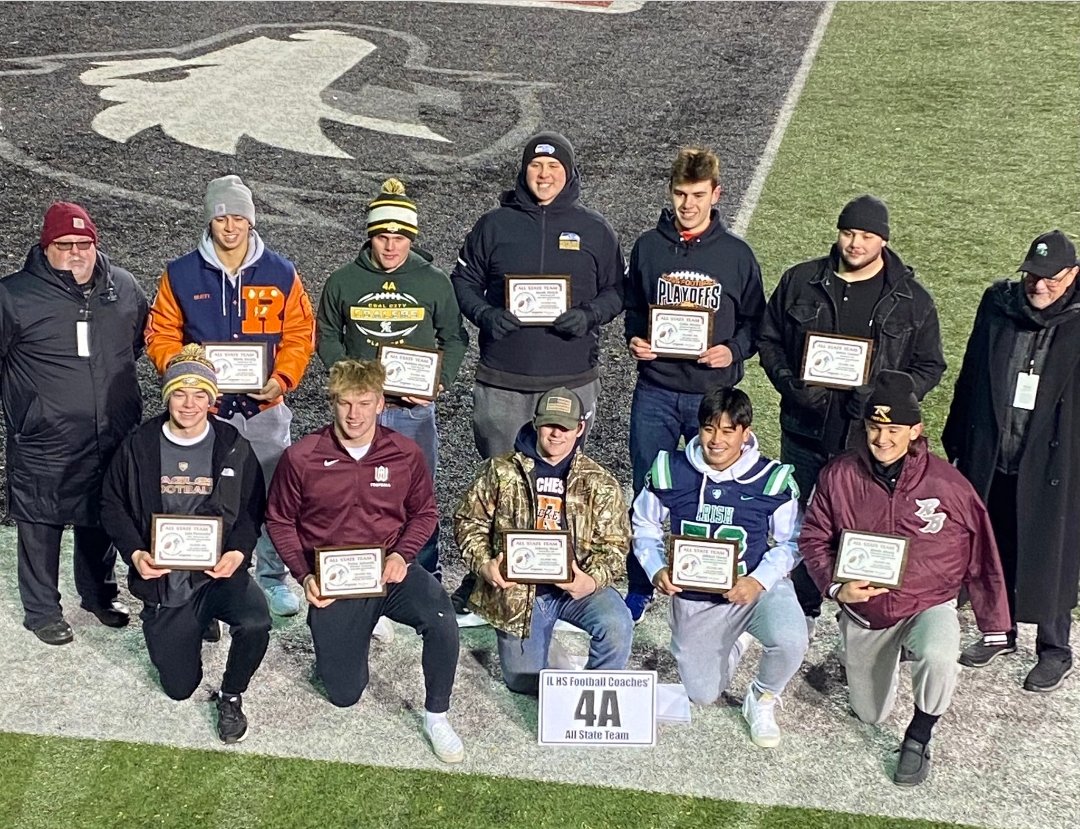 Congratulations to GK's Colin Nesler on receiving his Class 4A IHSFCA All-State Football Team recognition award at NIU's Huskie Stadium on Friday night!
