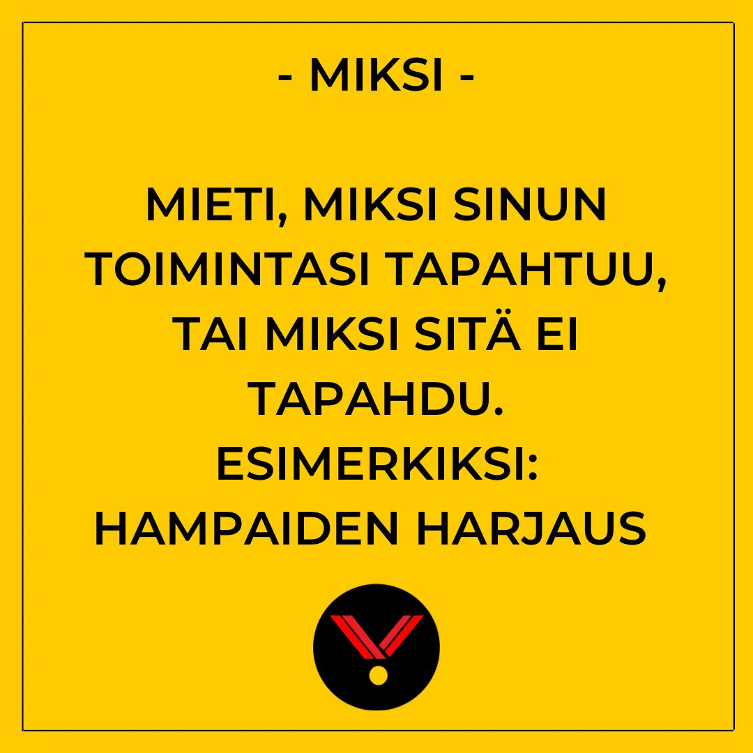 voittamatoncom's tweet photo. Voittamaton vinkki!
Kolmen m-kirjaimen taktiikka.

Pysähdy ja pohdi toimintaasi kolmen m-kirjaimen avulla. Näin pystyt muokkaamaan toimintatavasta entistä hyödyllisemmän ja pystyt täyttämään kaikki tarpeesi!

#OleVoittamaton
#Toimintatapa
#Valmennus
#OtaSeuraavaAskel https://t.co/7QgEEyRWIF