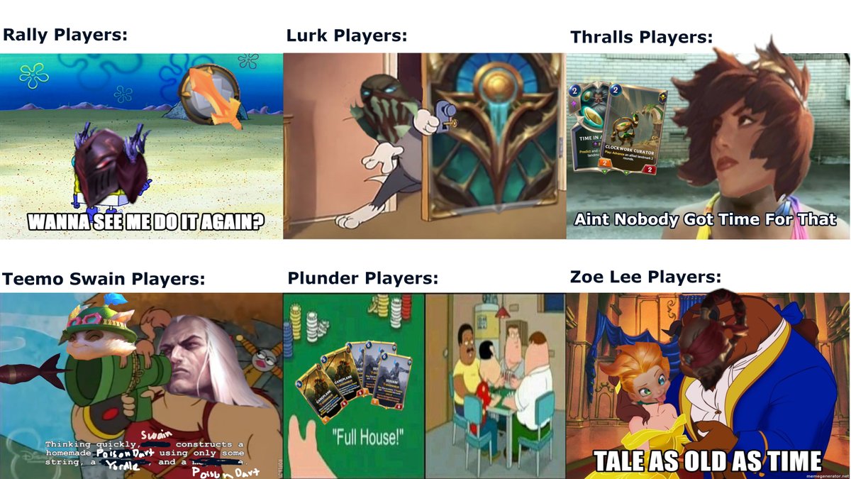 Jasensational's tweet photo. I am here to wish you all good luck in your seasonal performances once again.

Between Worlds Seasonal Meta but its a Meme
@RuneterraMemes https://t.co/99CdOhIu2v