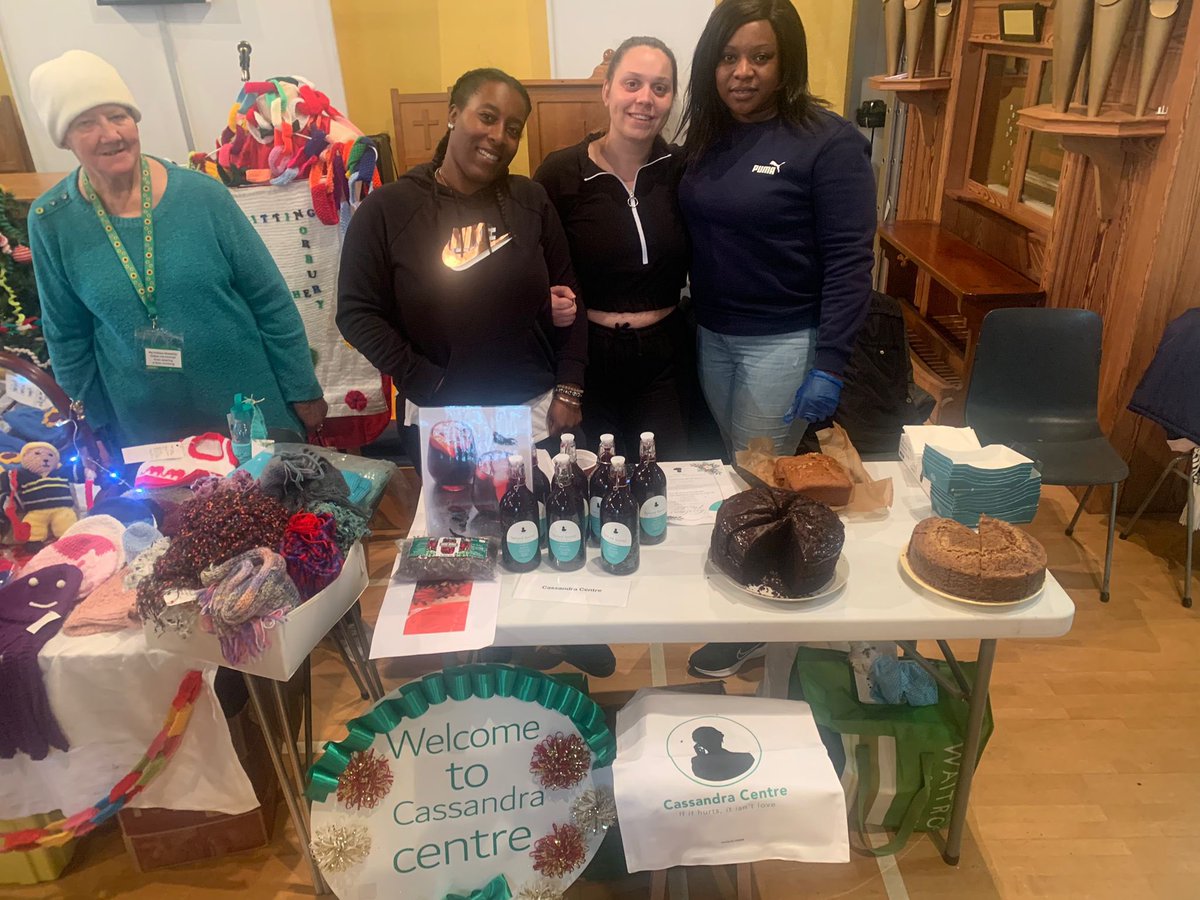 CassandraCentre's tweet image. Look at Cassandra’s Angels 😇 😍😉 @Sophie_CC_ @EmpressKeikei and Melinda, here again, sprinkling their magic, and selling home made cakes at the #Norbury Christmas Fayre. All to raise money so we can help victims of abuse.🤩