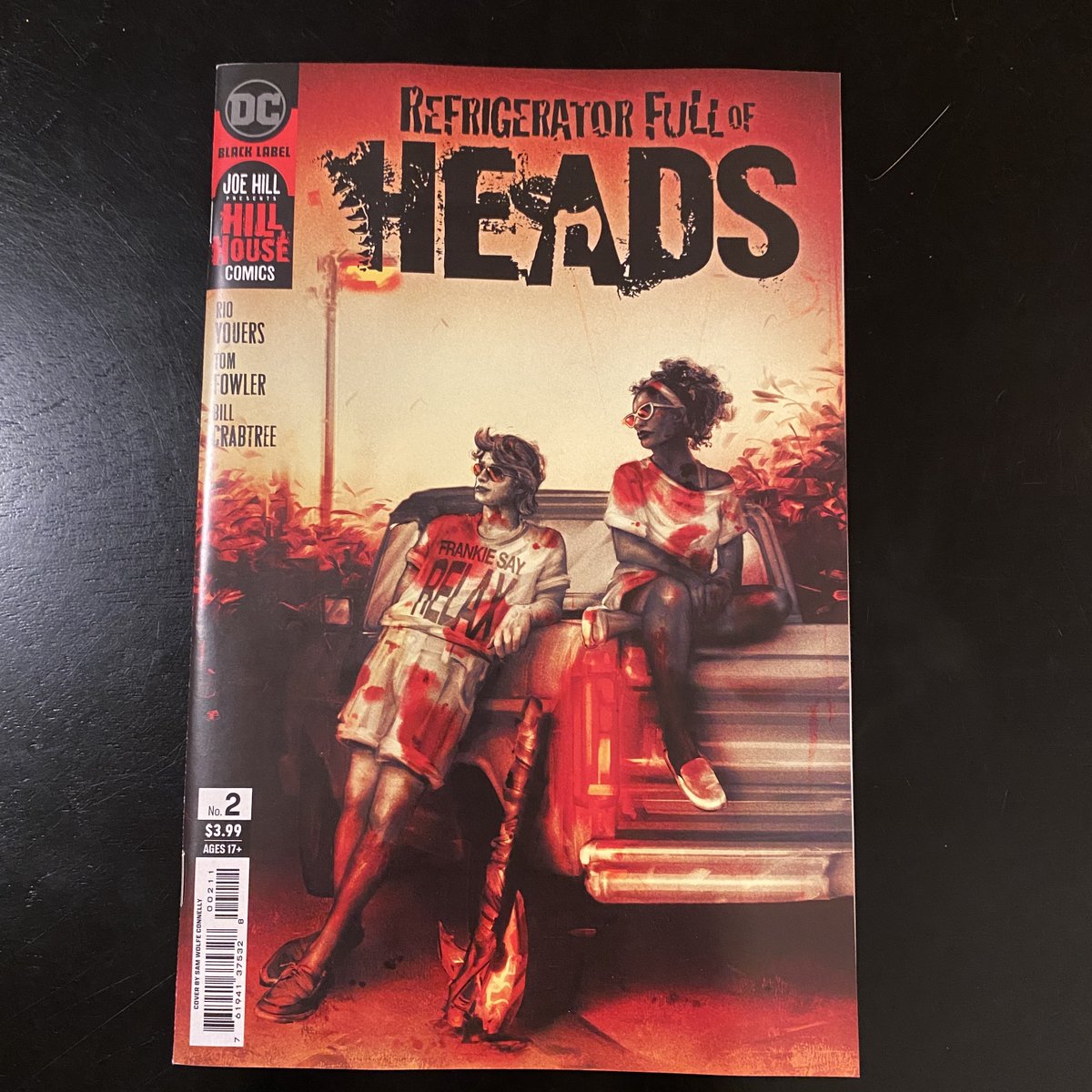 Loving Refrigerator Full of Heads by <a href="/Rio_Youers/">Rio Youers</a> with illustrations from <a href="/tomfowlerbug/">tom fowler</a>, mythical axes, biker gangs and heads everywhere. What's not to love? #horrorcomic #dccomics #dcblacklael #basketfullofheads #refrigeratorfullofheads #joehill #hillhousecomics