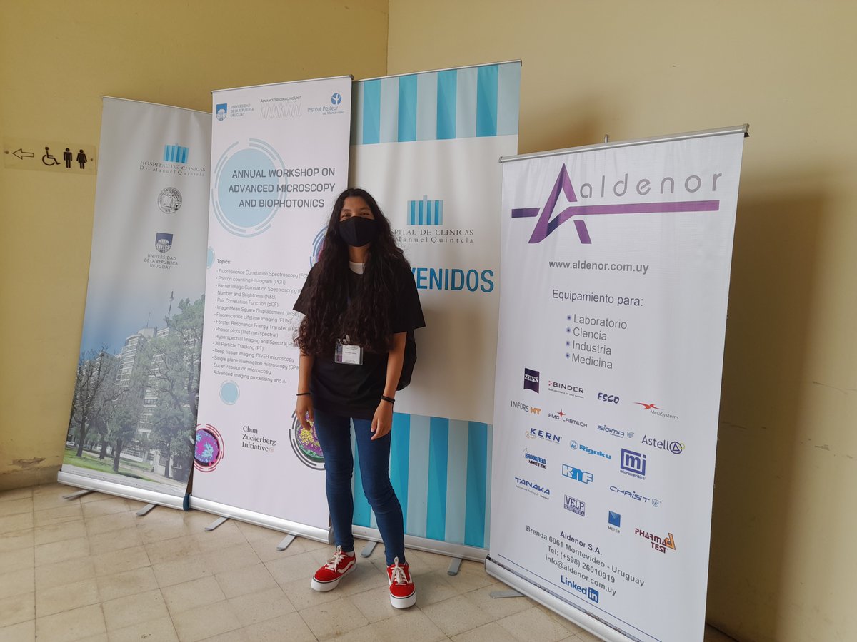 belen_ben843's tweet photo. Very happy to have participated in the 3rd Workshop on Advanced Microscopy and Biophotonics. Amazing international speakers with the latest news on #FLIM #Phasors #FCS #DeepTissueImaging #FRET.
Thanks @MalacridaLab, @advanced_unit, @hcmquintela and @IPMontevideo
by organization. https://t.co/GEja26qwf8