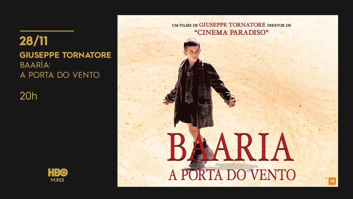 HBO_Brasil's tweet photo. Duas décadas depois, Tornatore voltou a emocionar o mundo com #Baaria, indicado ao Oscar de Melhor Filme Estrangeiro em 2010. https://t.co/pY7E1ER5Z2