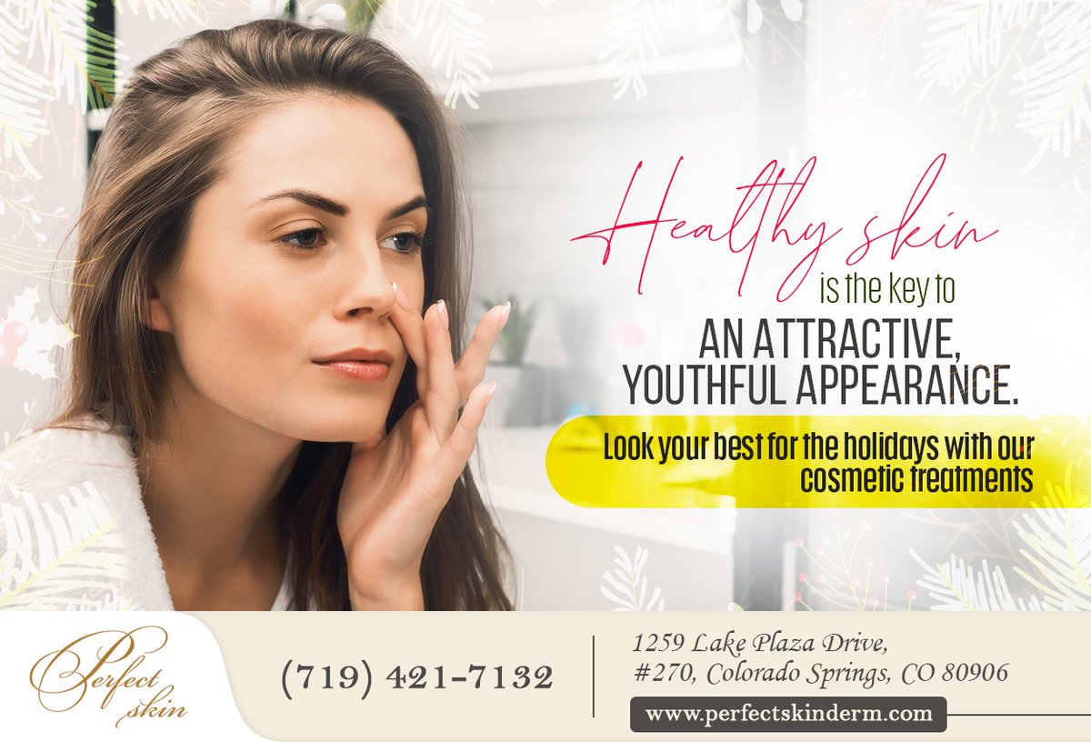 PerfectSkinMD's tweet image. Are you ready for all the social events coming up this holiday season? If you need a few touch ups to help you look your best, schedule a visit today at perfectskinderm.com #cosmeticdermatology #drsusanschroeder #coloradosprings #CO