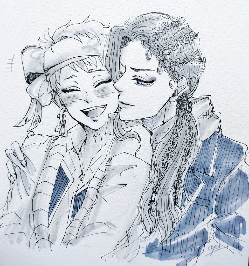 さっきの落描きジャミカリちゃんをペン入れしてみました〜!!
今回はコピックです(適当ですみません🙏) https://t.co/lX4HgKvxLq 