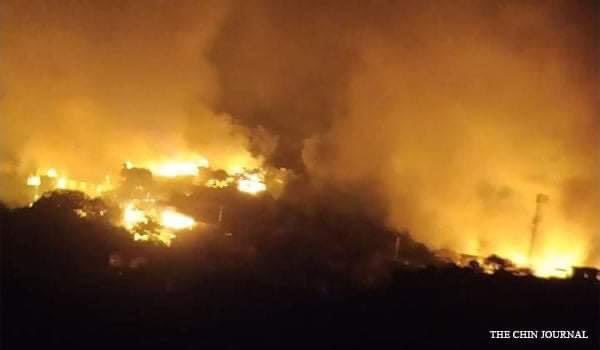 InnocentAdam's tweet photo. Myanmar military junta burned chin state. Thantaland https://t.co/FqCgf6lvSU