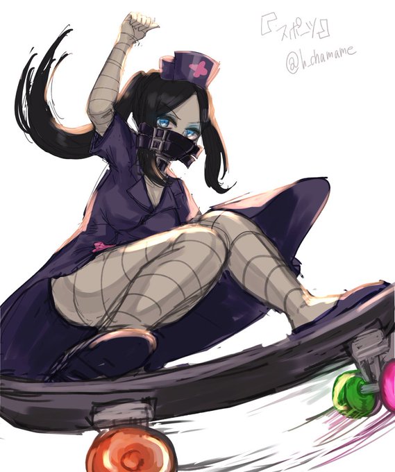 スケボーするハロウ

#スカルガ版深夜の真剣お絵描き60分一本勝負
#Skullgirls1HourDrawing 