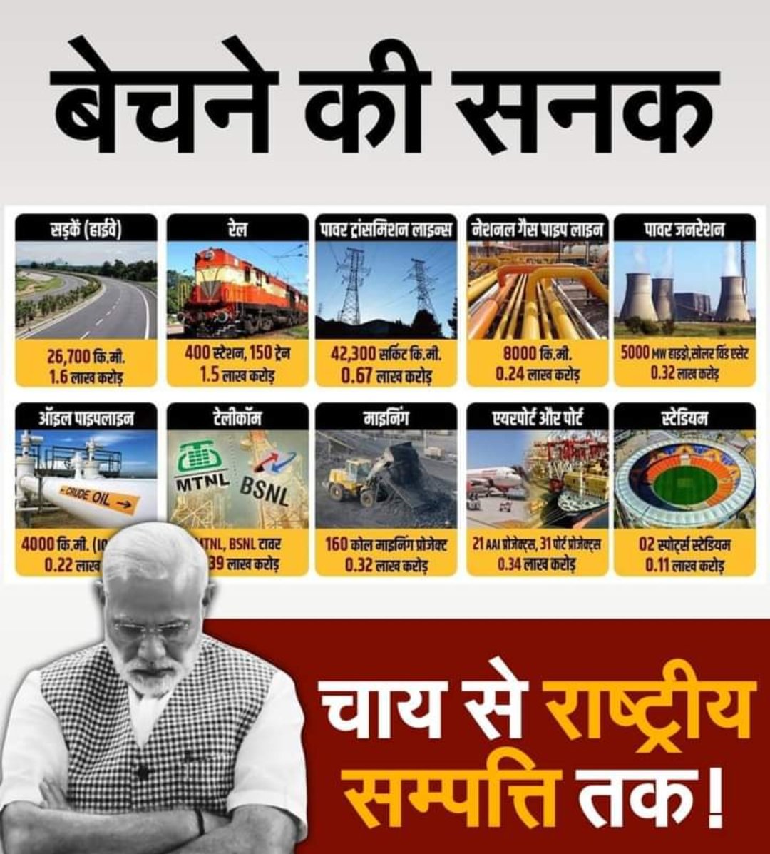 prakash81616062's tweet photo. निजीकरण निजी हितों की पूर्ति हेतु की जाती है। आप भली-भांति जानते हैं
राष्ट्र हित तो बिल्कुल भी नहीं होता है। बेचने की सनक बंद हो
अतः निजीकरण तुरंत बंद हो।
#NoVoteToSellerGovt @SunilKu92687431
@TribalArmy
@officialAIBOC
@HansrajMeena
#SarkariBankBachaoDeshBachao https://t.co/iSXXmvJTpA