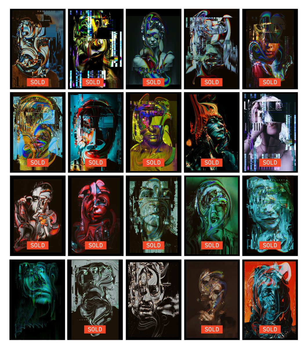 Been about a week since I started the #Glitch Portraits collection. It's off to an awesome start! Thanks to everyone who's collected so far. 2 pieces remain in this 1st batch #16 &amp; 18. Collect both &amp; I'll create a glitch portrait of you.  objkt.com/collection/KT1… #hicetnunc #tezos