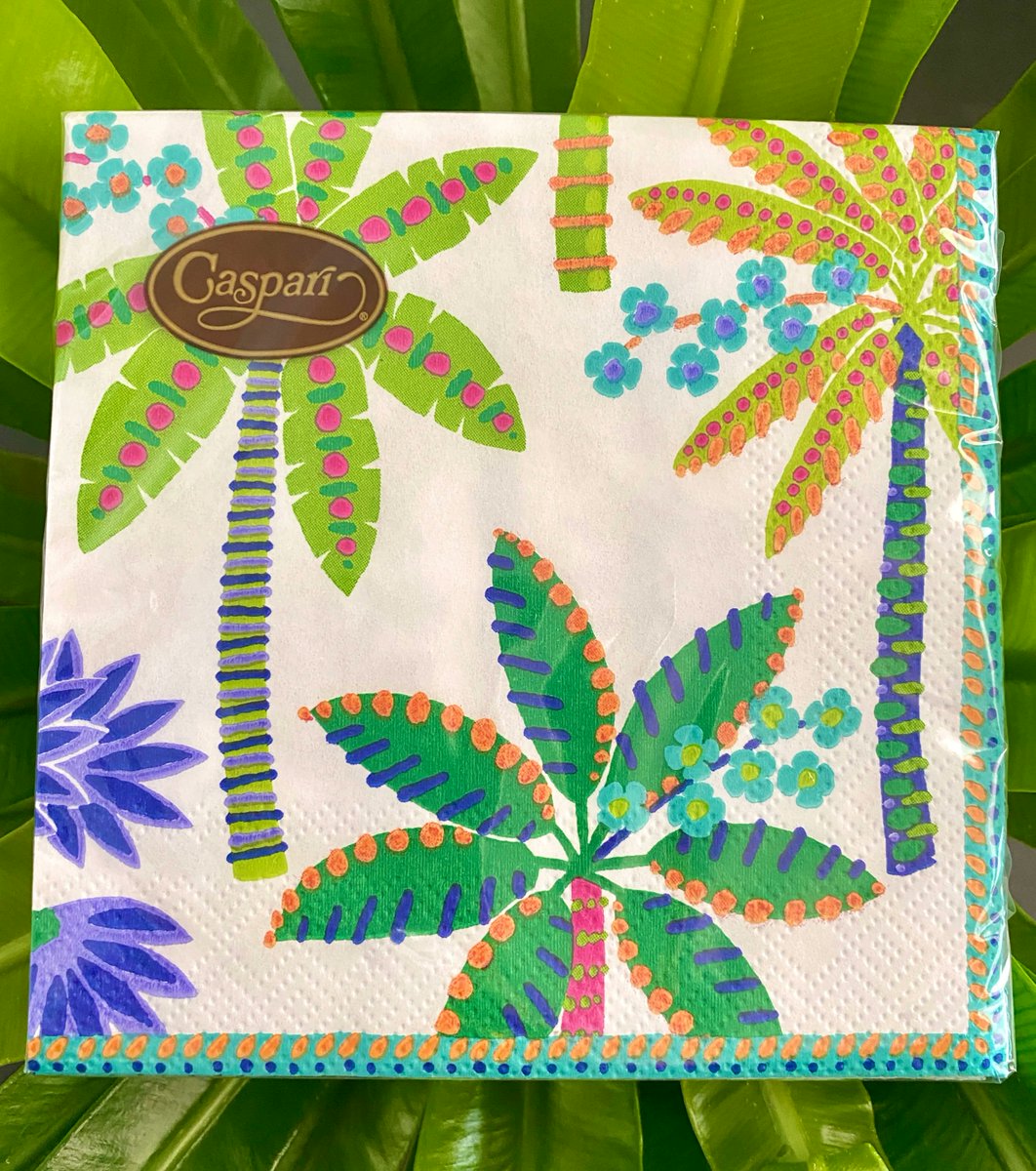 Call us the sunshine squad!  Our gourmet gift Box of Sunshine includes South Florida foods + these tropical cocktail napkins by Caspari.  Send a little sunshine this holiday season! ☀️ #ilovewpb #corporategifts #gourmetgiftbox #floridagifts