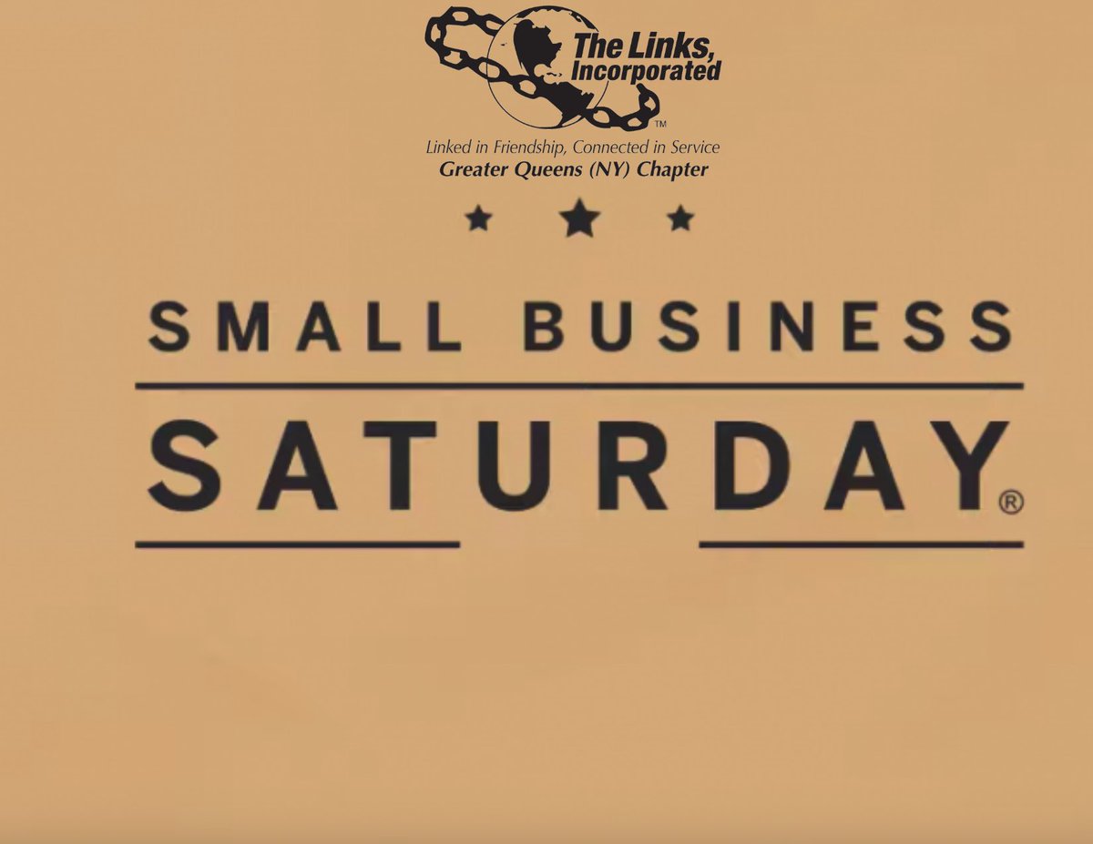GQL1996's tweet photo. #SmallBusinessSaturday reminds us of the prime shopping opportunities right in our own communities! Greater Queens Chapter of The Links, Inc. invites you to discover local small businesses and encourages all to help support our local Queens community business owners!
#GQLinks https://t.co/YBmUOZQWwL
