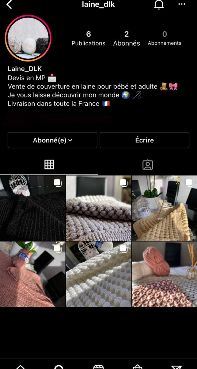 Je viens de me lancer dans la conception de plaide en laine si vous pouviez retweeter sa m’aiderais beaucoup svp, merci d’avance à ceux qui le feront 🤍🤍