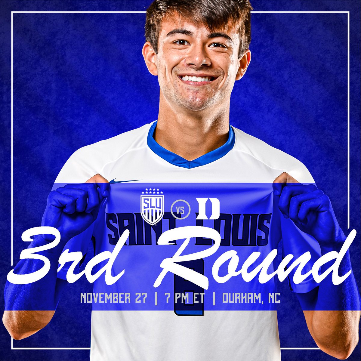 3rd Round <a href="/NCAA/">NCAA</a> Tournament!!!

🆚 <a href="/DukeMSOC/">Duke Men's Soccer</a> 
📍 Durham, NC 
🕔 7:00pm ET
📺 es.pn/3rfE203
📉 bit.ly/3CXUV1L
