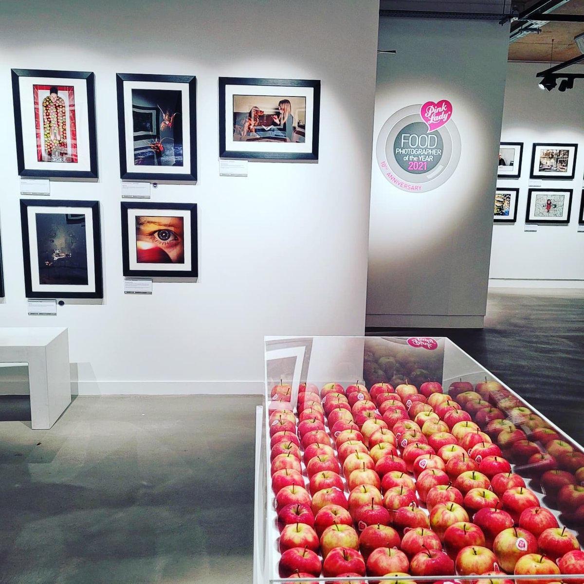 lorrainejpoole's tweet photo. Fabulous trip to Bristol for a champagne reception and view of the winners gallery of the Pink Lady Food Photographer of the Year 2021.  Thank you to all the judges for voting for my entry and awarding me 3rd place in the Food for Celebration category. @The_RPS @FoodPhotoAward https://t.co/beOni74UnU