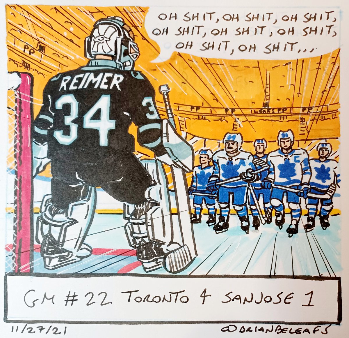 BrianBeLeafs's tweet photo. Gm #22. #TorontoMapleLeafs #GoLeafsGo #LeafsNation #leafsforever #PP1 #JamesReimer #austonmatthews #JohnTavares #MorganReilly #MitchMarner #WilliamNylander https://t.co/SqrltwPSdR