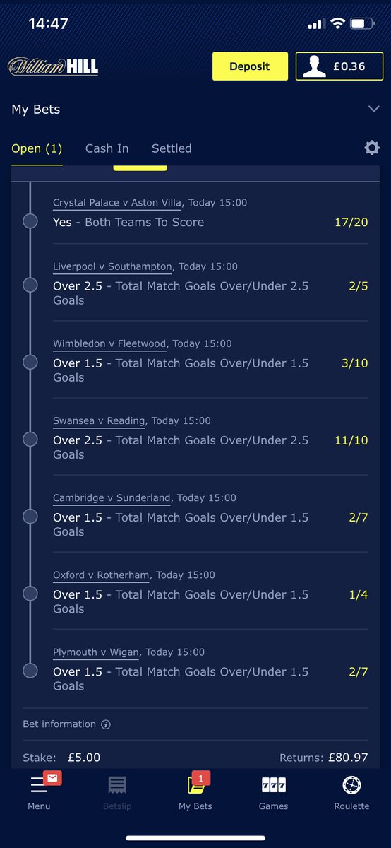 Auba’s pee roller gives us the chance to dispose of more cash. No chance of a win here don’t touch!