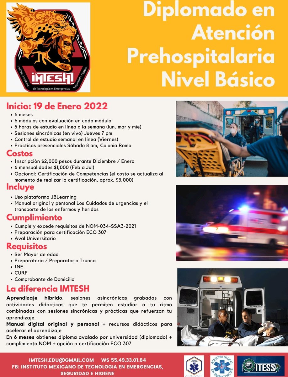 ImteshE's tweet photo. Convocatoria
#paramedico #Tum
#IMTESH https://t.co/X6EHBMAb9l