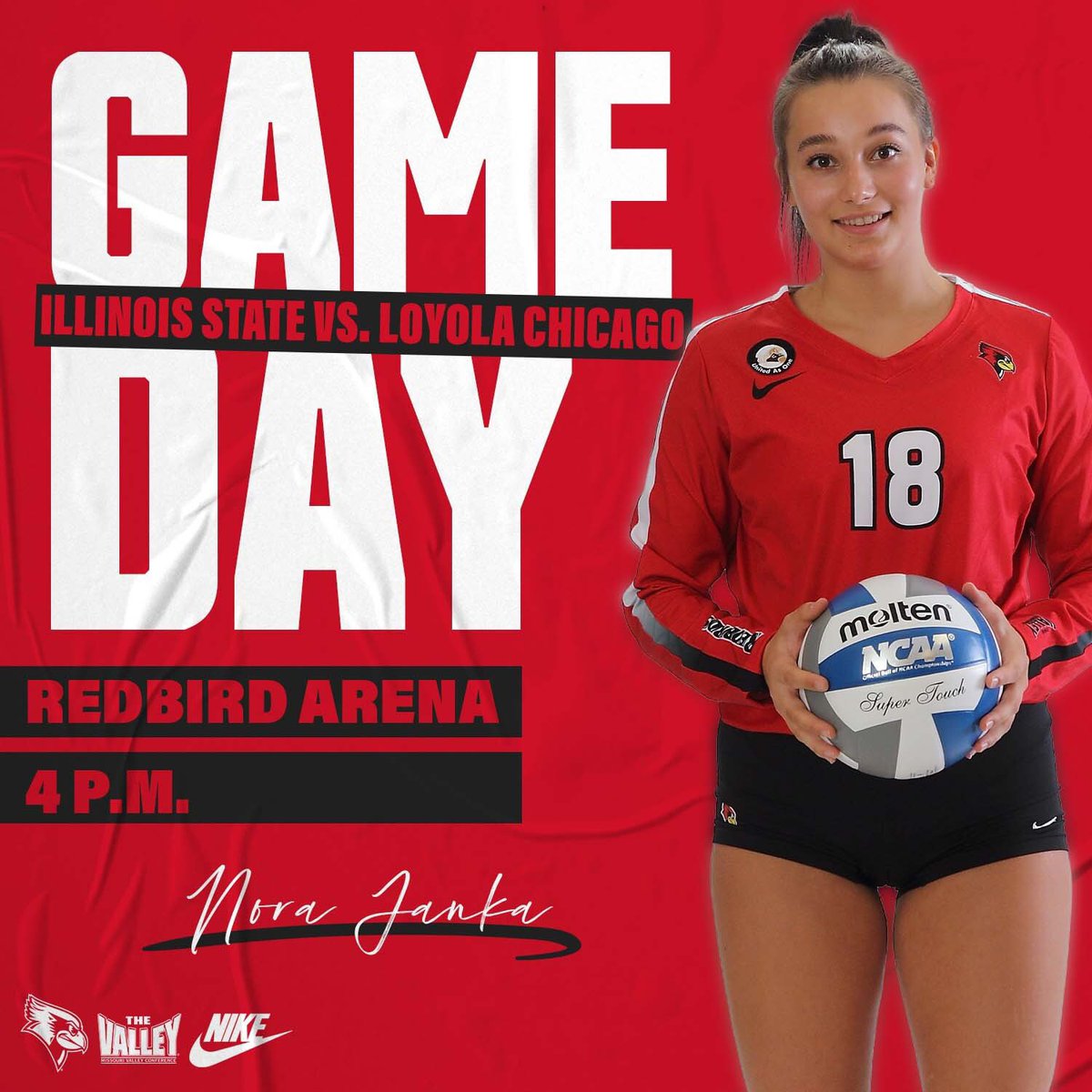 We play for a 🏆 today🤩
🆚 No. 1 Loyola Chicago 
🎉 MVC Championship
⏰ 4 p.m.
🏟 Redbird Arena
🎟 bit.ly/3kZ5VpA
📺 es.pn/3p4fnZY
📊 bit.ly/3cWpx9o

#redbirdVB #BackTheBirds