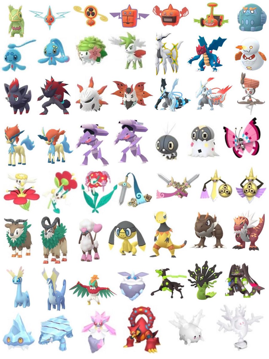 PkmMasterStefan's tweet photo. Hey, @PokemonGoApp @NianticHelp, in case you forgot or are looking to make some New Year’s Resolutions, here are all the remaining unreleased Pokémon from Generations 3 through 6, including Galarian forms and evolutions. #Pokemon #PokemonGO #FreeKelceon https://t.co/oY773bJ66W